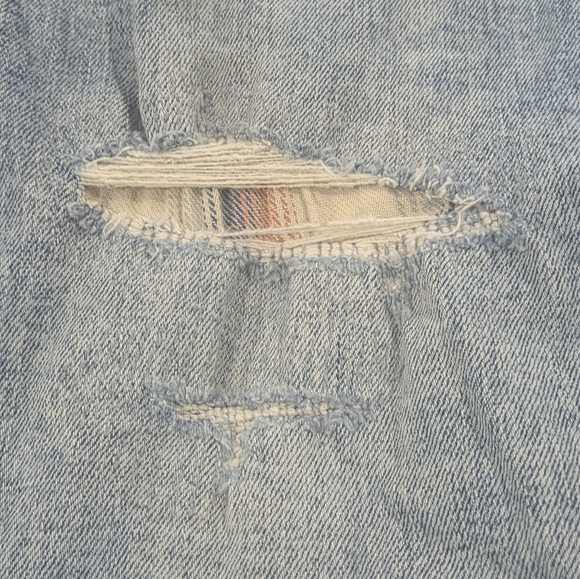 Old Navy Jeans Mens 32x32 Slim Fit Medium Wash Distressed Holes Patch Stretch - Picture 11 of 17